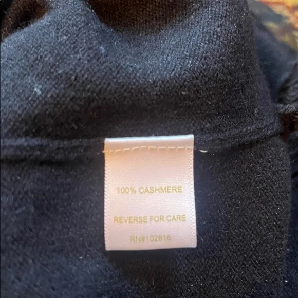 Garnet Hill black cashmere sweater size xs - Picture 4 of 5